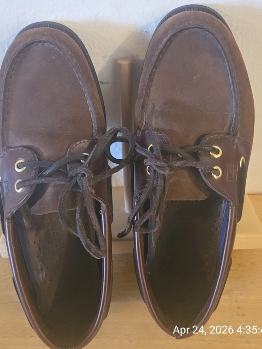 Men's Brown Leather Lace-Up Boat Shoes